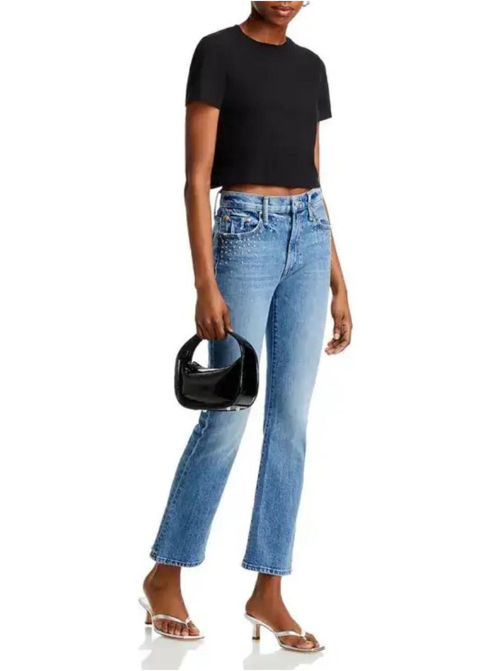 MOTHER The Insider Flood Jeans in Metal Magic Size 27